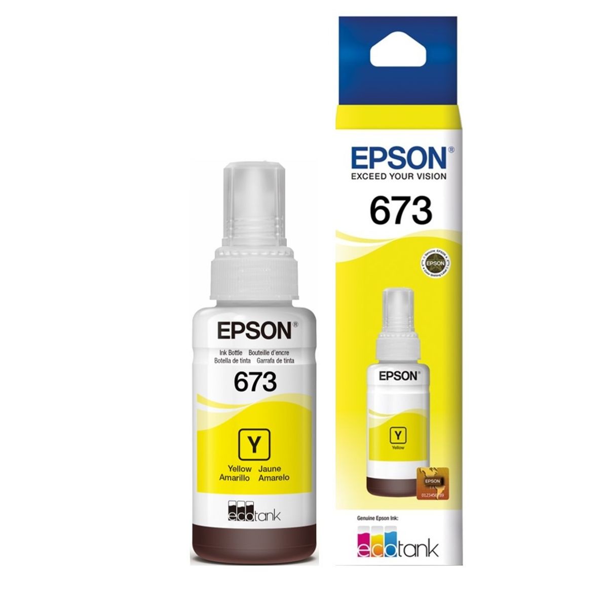EPSON - Botella Tinta Epson AMARILLO 673 T673 Ecotank L800 L1800