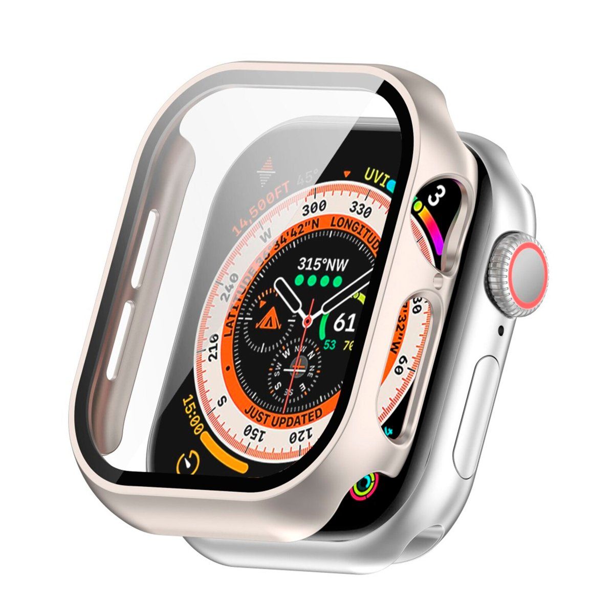 GENERICO - Case Bumper Para Apple Watch Serie 10 De 46mm Champagne