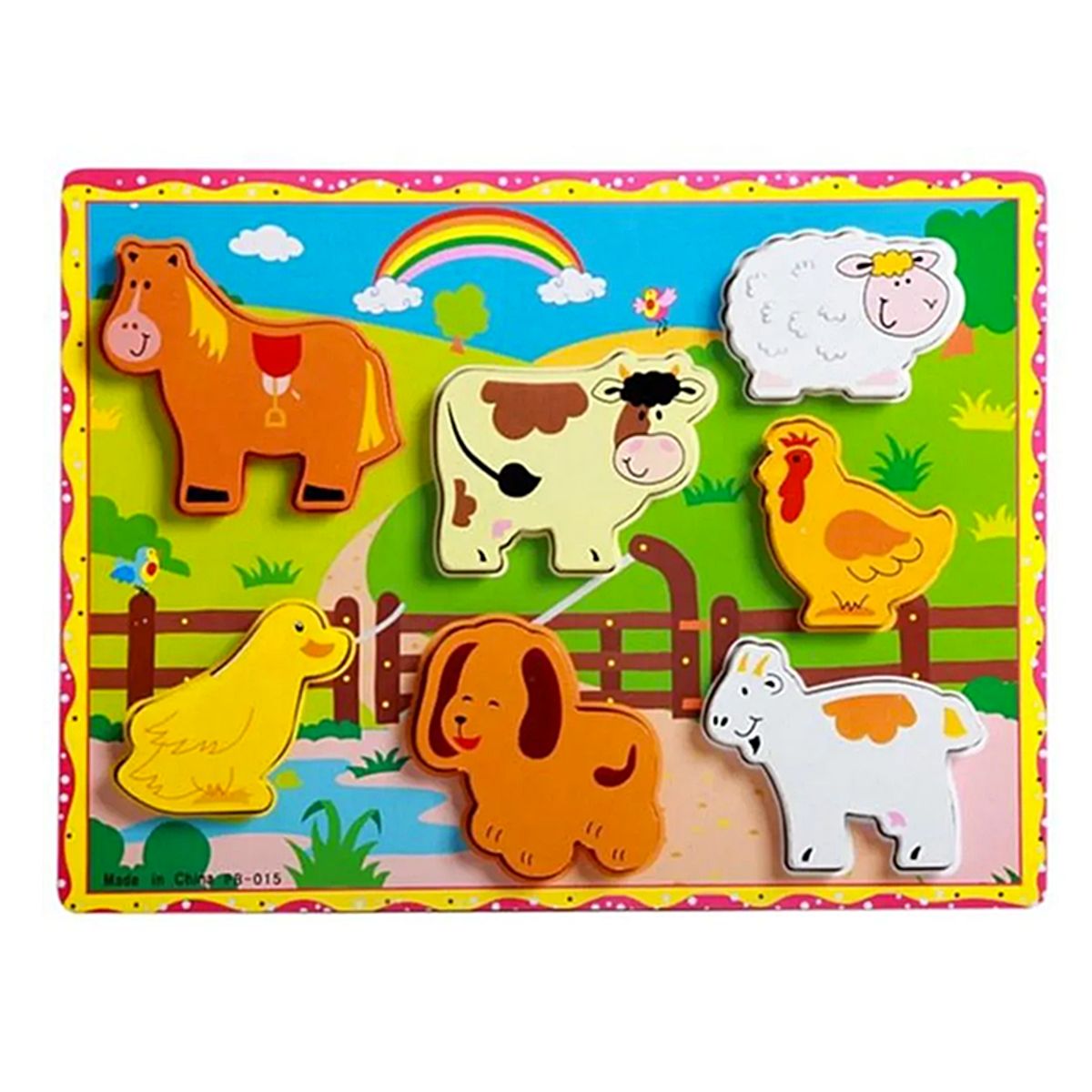 GENERICO - Rompecabeza en Alto Relieve Modelo Animales Domesticos