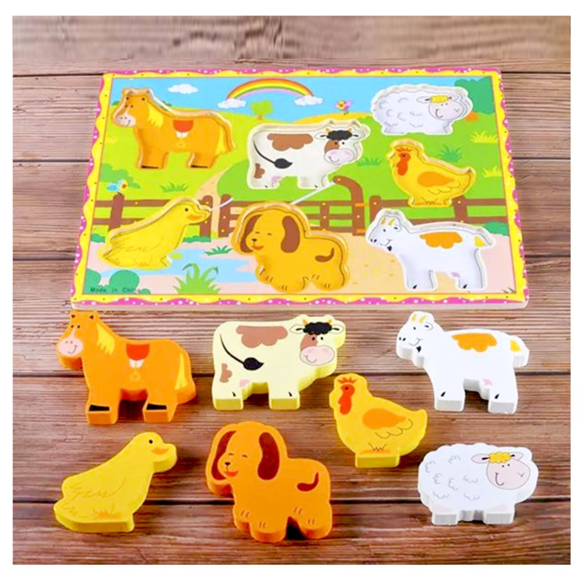 GENERICO - Rompecabeza en Alto Relieve Modelo Animales Domesticos