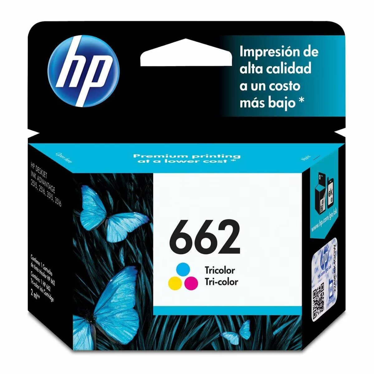HP - Cartucho de Tinta HP 662 Tricolor Original
