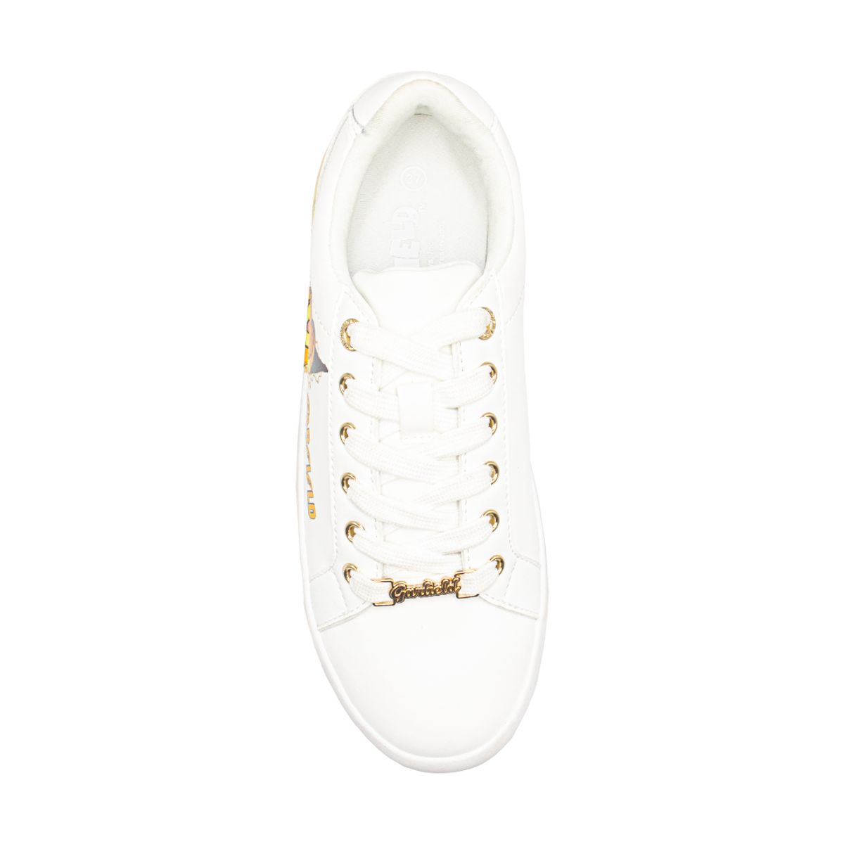 GARFIELD - Zapatillas Garfield Blancas con Dorado Mujer