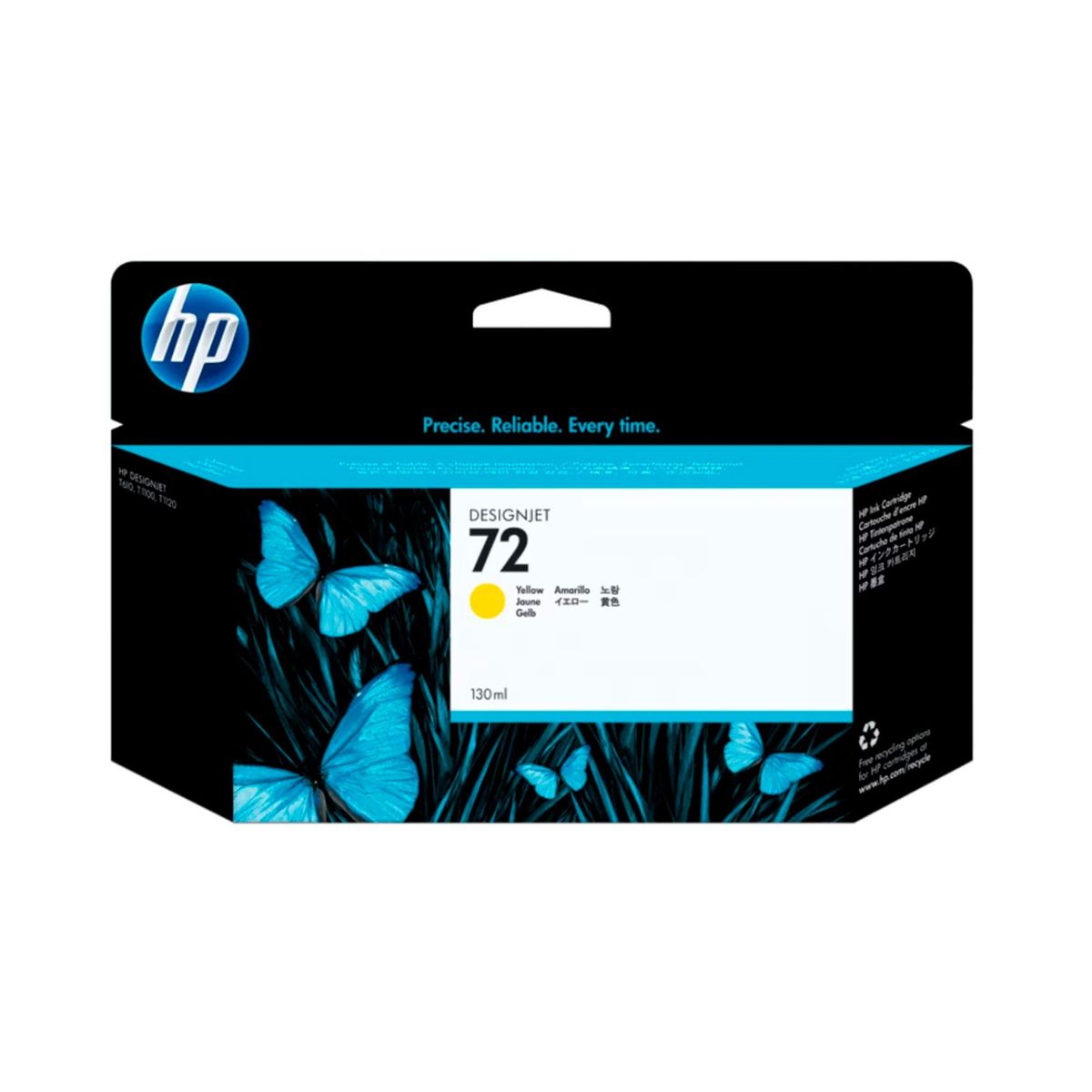 HP - TINTA HP C9373A 72 DE 130ML T610T1100 COLOR AMARILLO PN C9373A