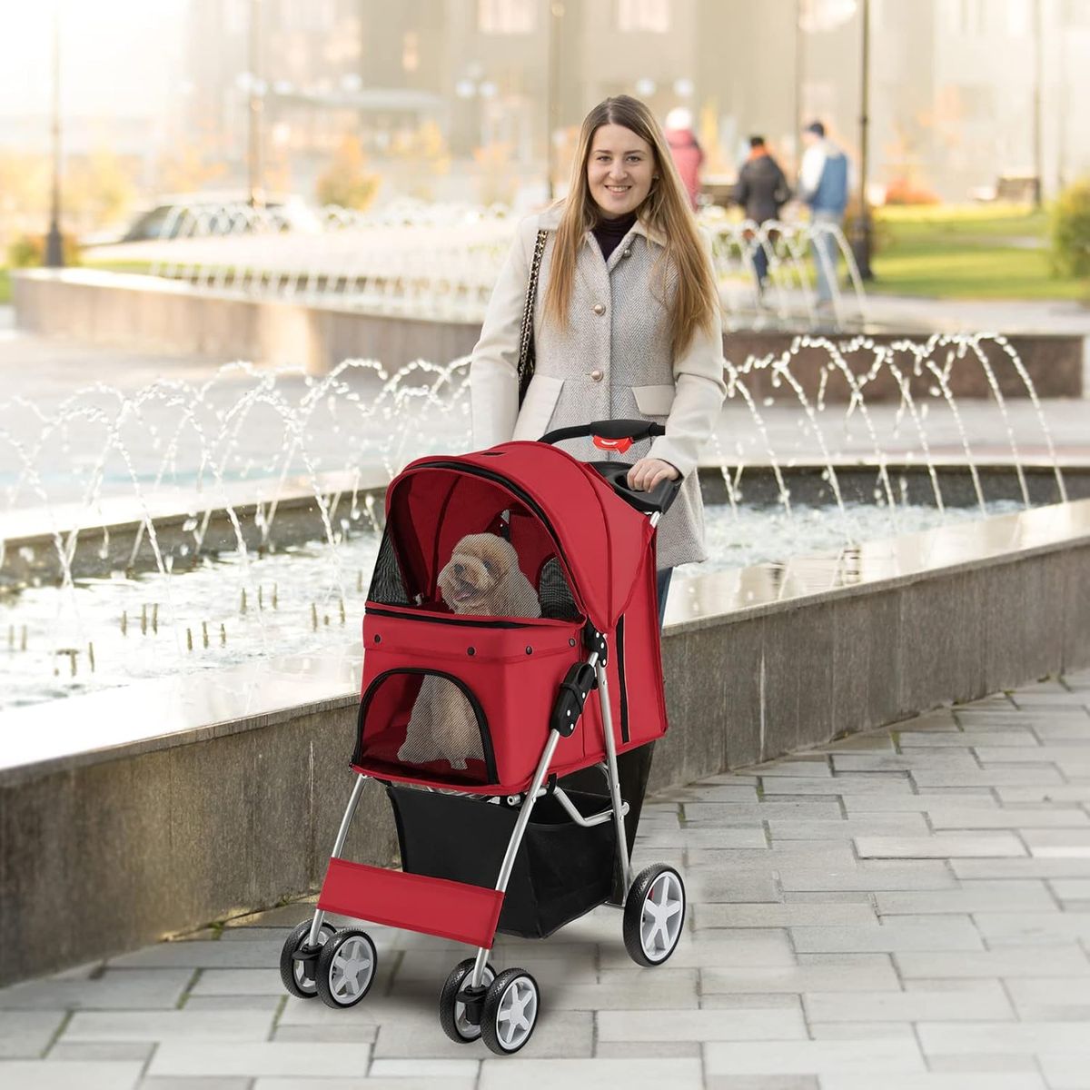 GENERICO - COCHE PET STROLLER PARA PERROS Y GATOS