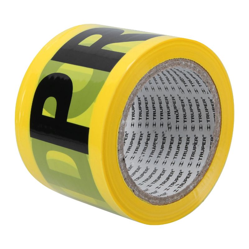 TRUPER - Cinta 3" x 100m de Seguridad Prohibido 13995 Truper