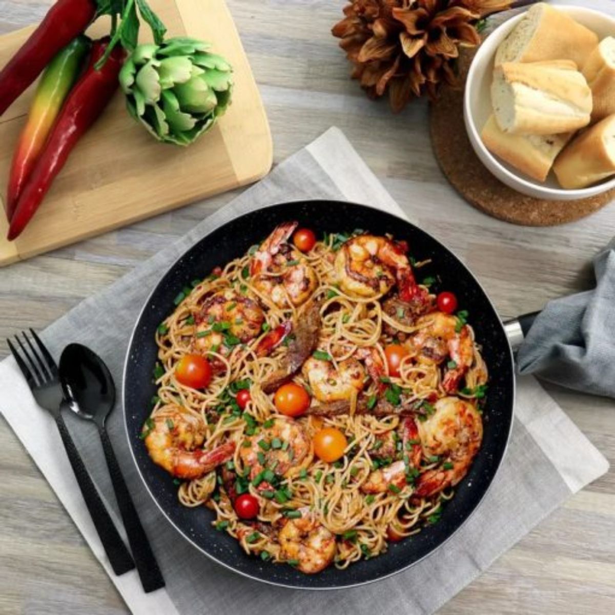 OSTER - Sartén Oster® Antiadherente de Aluminio 30 cm Luneta Negro 125634 01