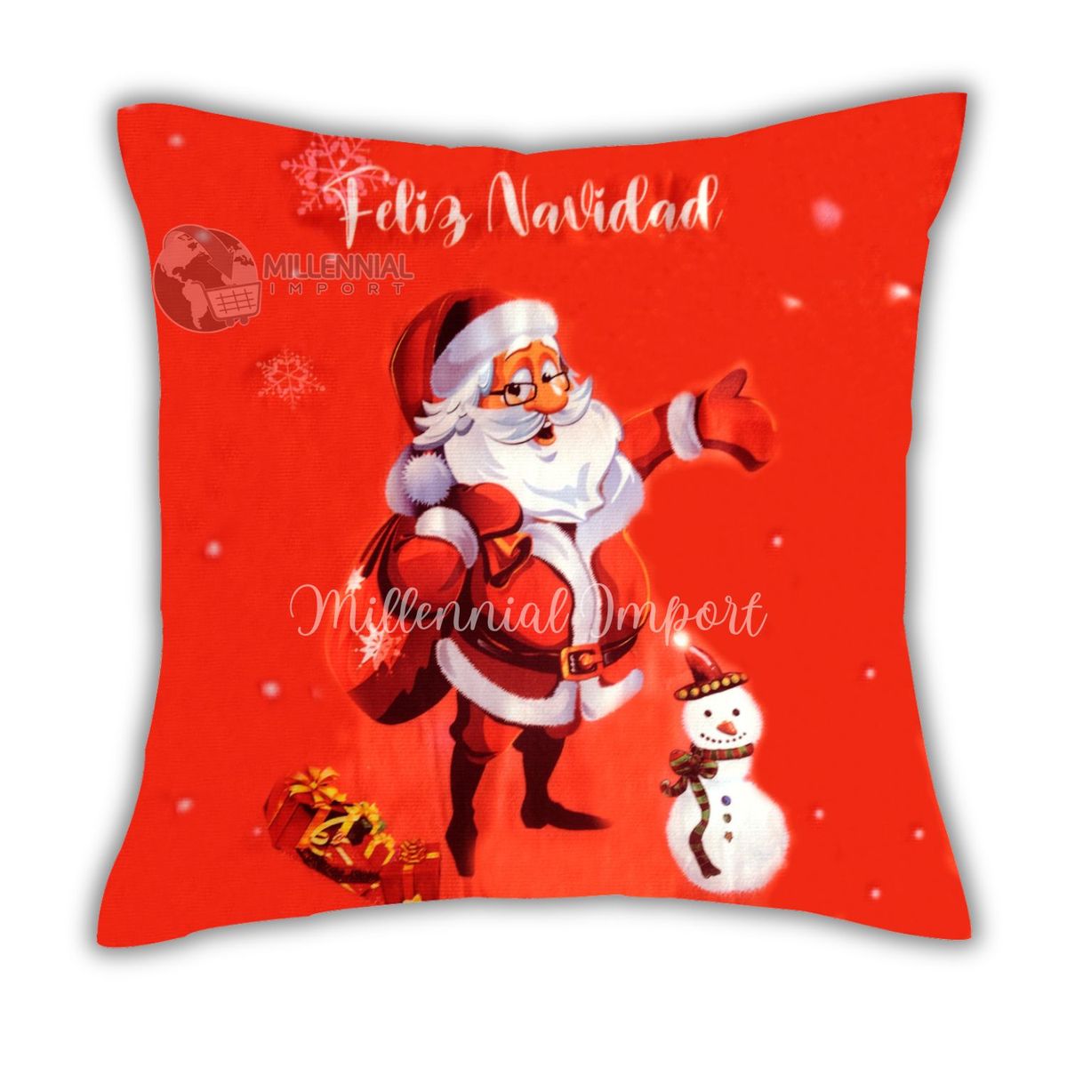 GENERICO - Pack Decorativo 2 Fundas para Cojines Navidad 45x45 Diseño ambas Caras
