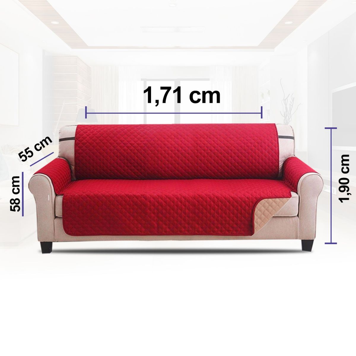 CRISAL - Cobertor de Sofa 3 cuerpos