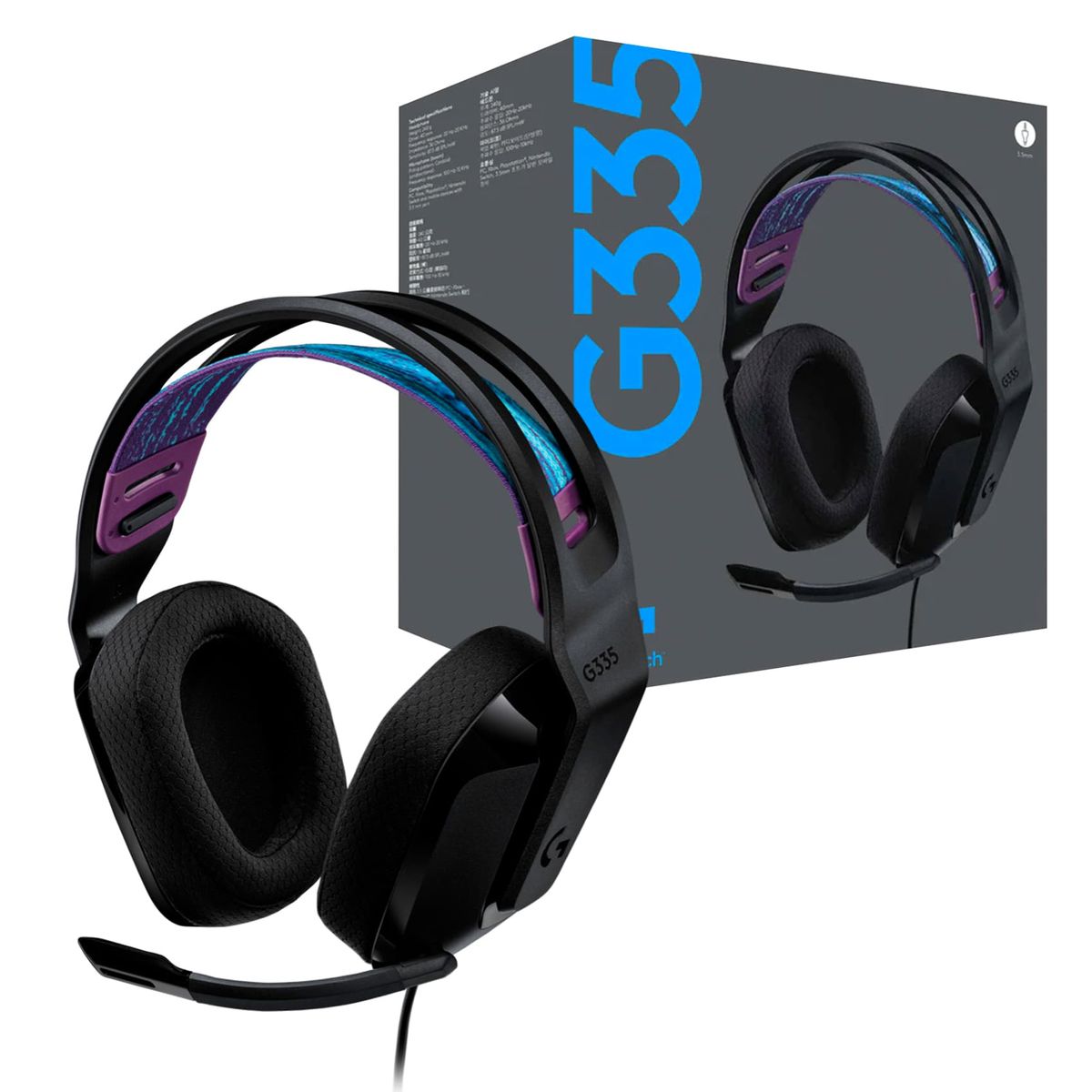 LOGITECH - AUDIFONO GAMER LOGITECH G335 CON MICROFONO BLACK