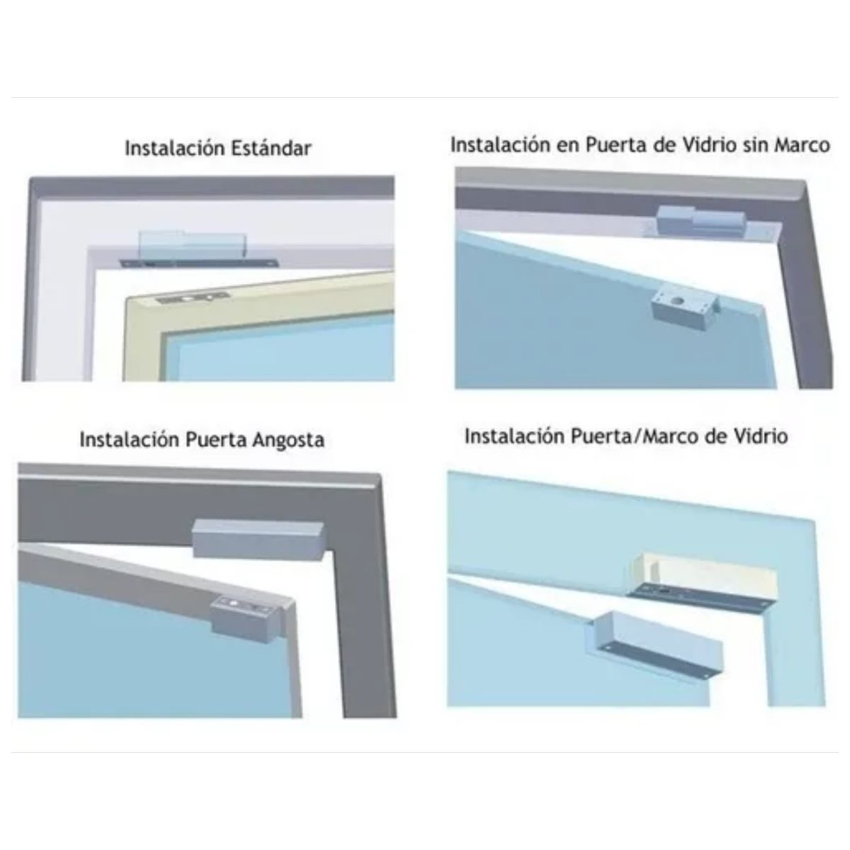 ZKTECO - ZKTeco Soporte en U Para Cerradura de 600 LB AL-280PU