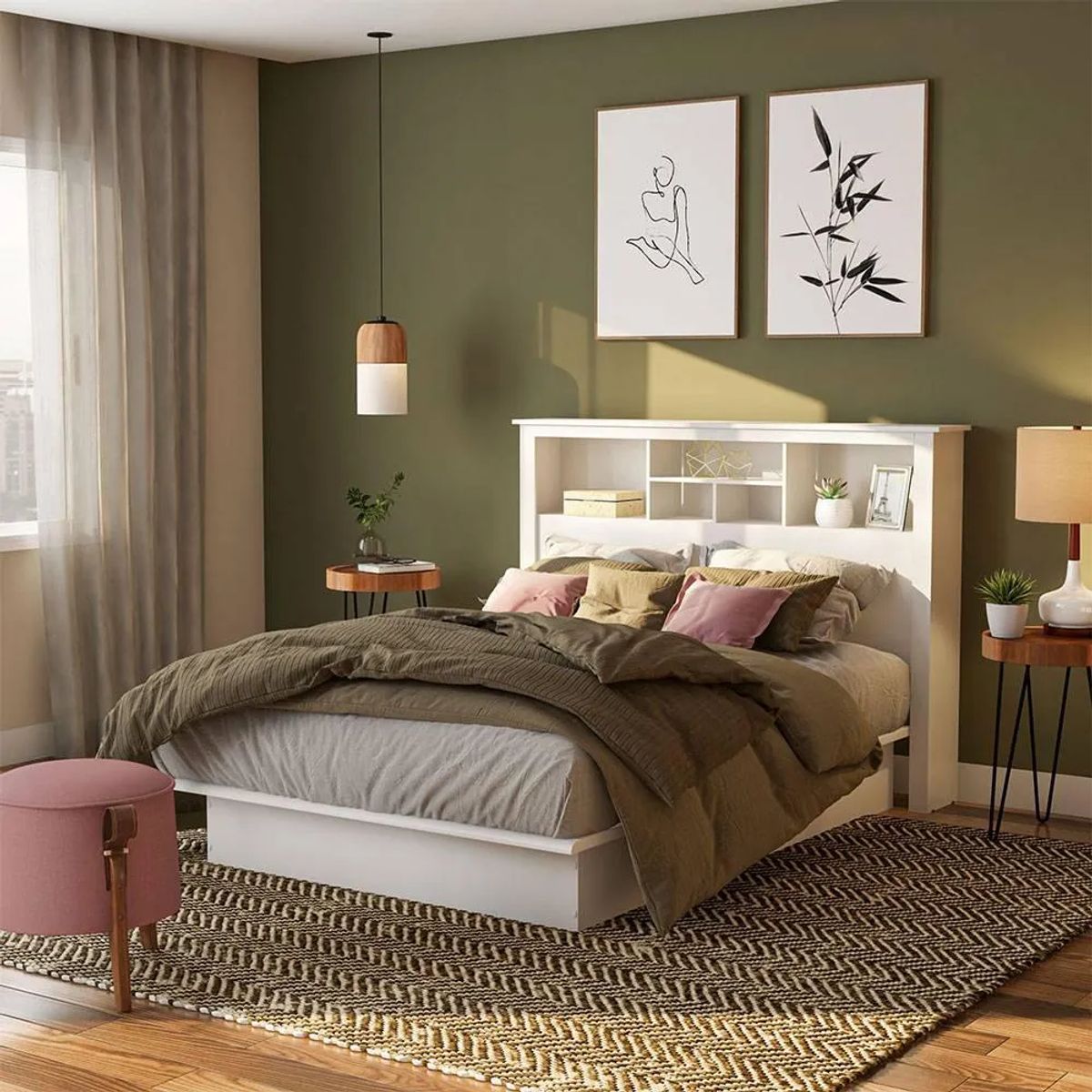 TU MESITA - Cabecera de cama con repisa Nanny color Blanco TU MESITA