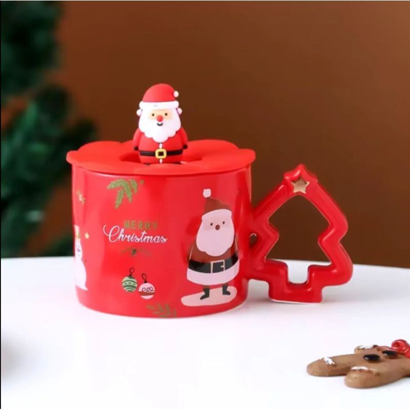 GENERICO - Taza Navidadeña con asa de arbolito