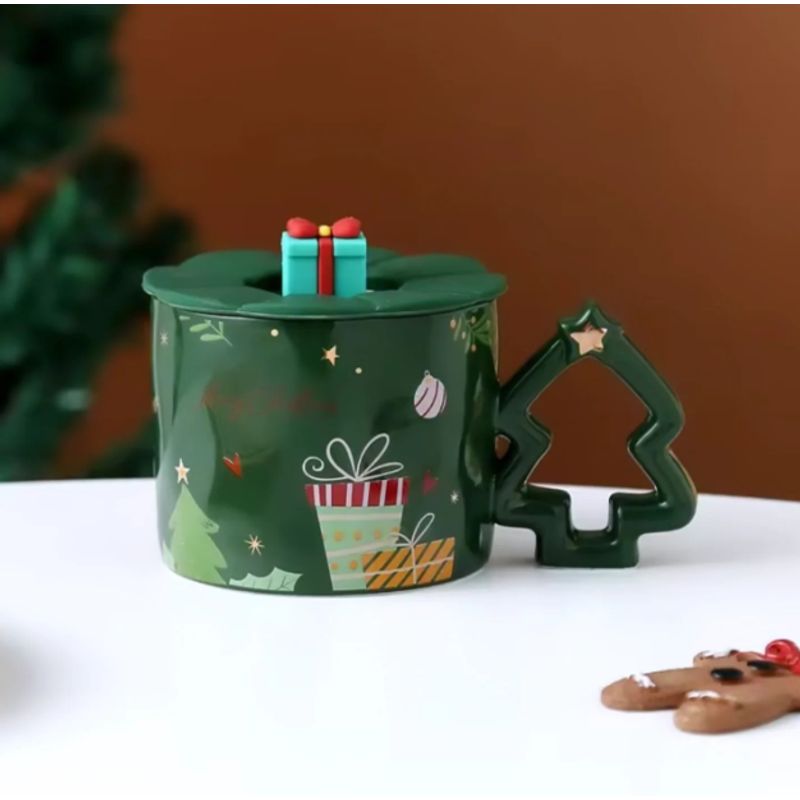 GENERICO - Taza Navidadeña con asa de arbolito