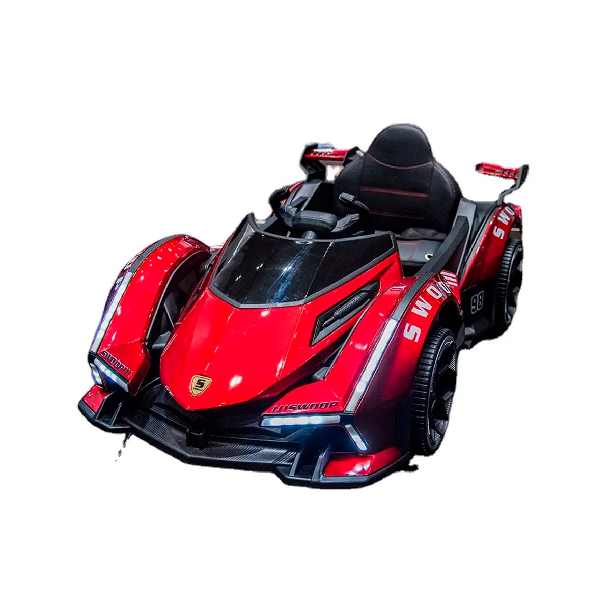 GENERICO - Carro Electrico para Niños + Bluetooth + Control Remoto Rojo