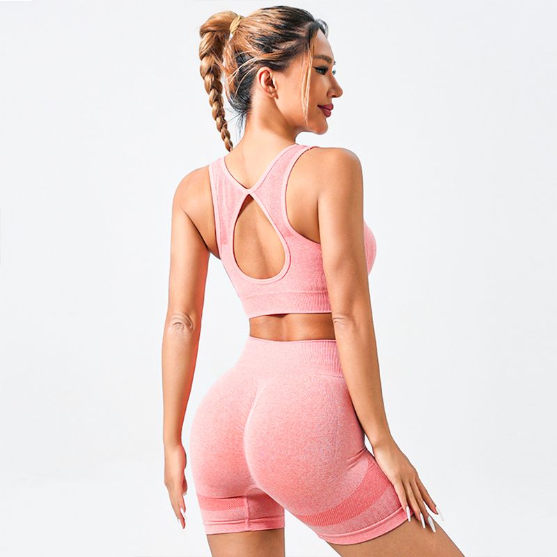 GENERICO - CONJUNTO SHORT PUSH UP Y TOP CON COPA MELON