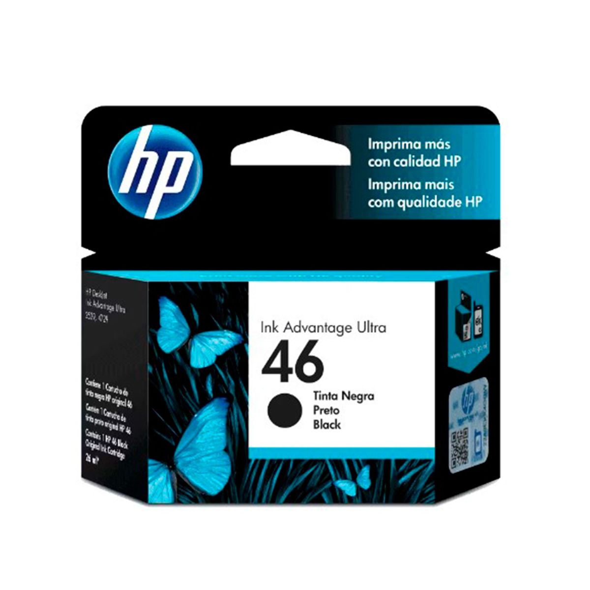 HEWLETT PACKARD - TINTA HP CZ637AL 46 COLOR NEGRO 1500 PGS PN CZ637AL