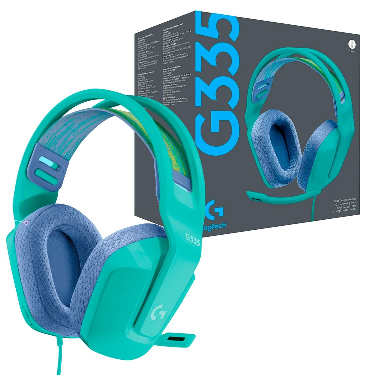 LOGITECH - AUDIFONO GAMER LOGITECH G335 CON MICROFONO MINT