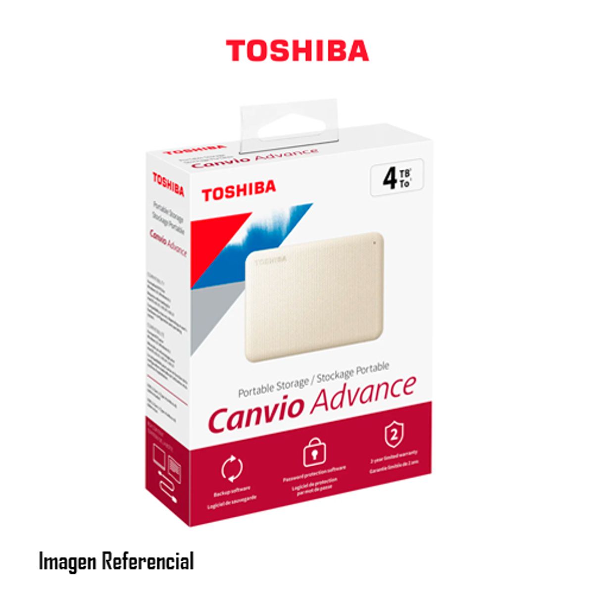 TOSHIBA - DISCO DURO EXTERNO TOSHIBA CANVIO ADVANCE 4TB PN HDTCA40XW3CA