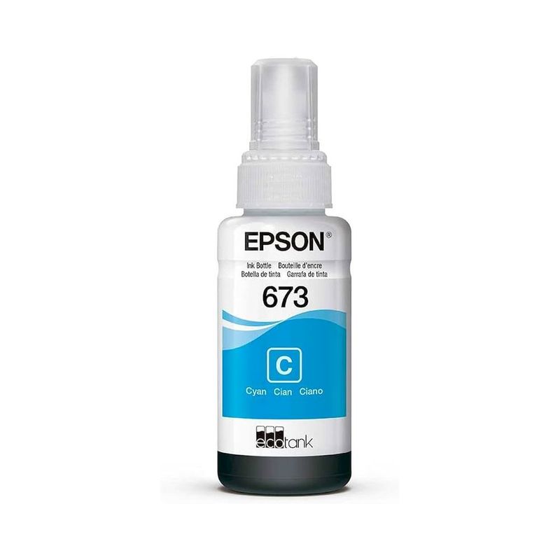 EPSON - Tinta Epson T673 70ml L800 L805 L810 L1800 L850 Color Cyan