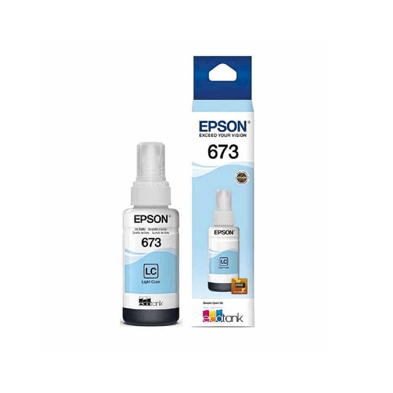 EPSON - Botella Tinta Epson AZUL CLARO 673 T673 Ecotank L800 L1800