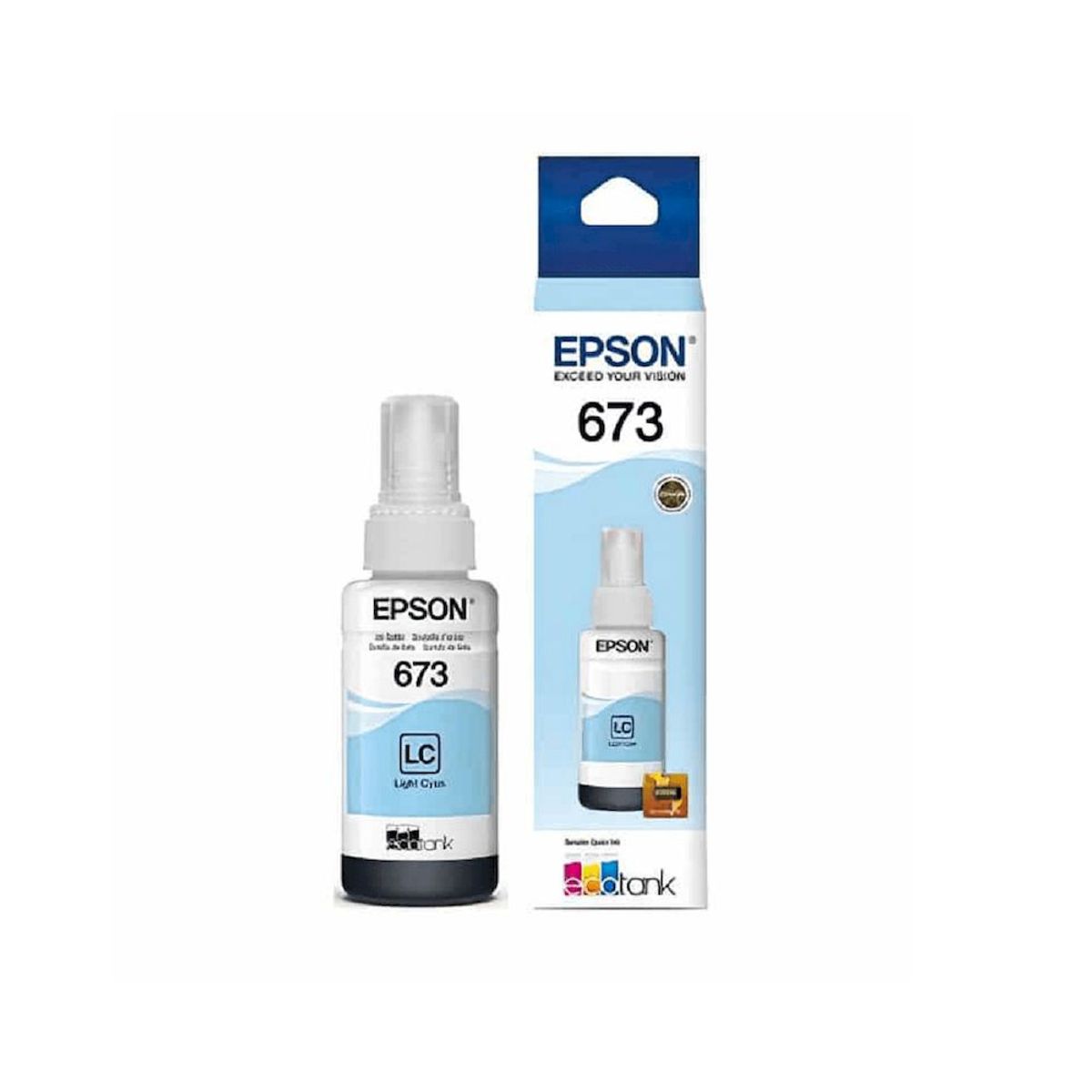 EPSON - Tinta Epson T673 70ml L800 L805 L810 L1800 L850 Color azul claro