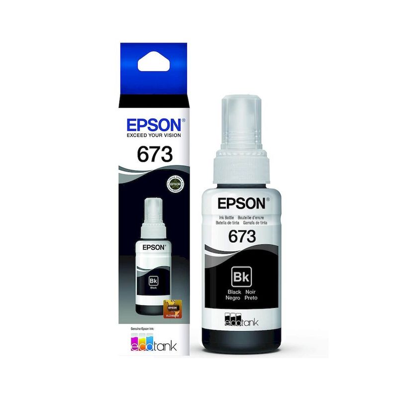 EPSON - Botella Tinta Epson NEGRO 673 T673 Ecotank L800 L1800