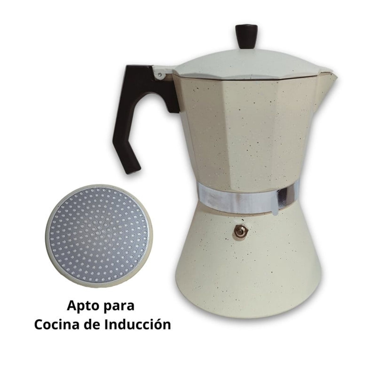 PENTHA - Cafetera Moka Italiana para Cocina de Inducción 12 Tzs Espresso Crema