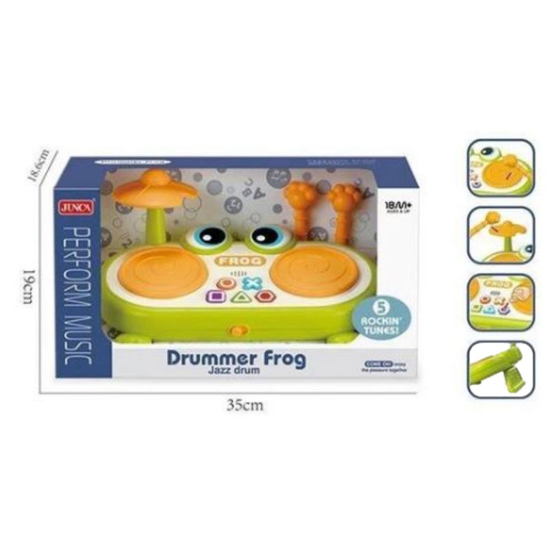 GENERICO - JUGUETE MUSICAL TAMBOR DIDACTICO MULTIFUNCIONAL