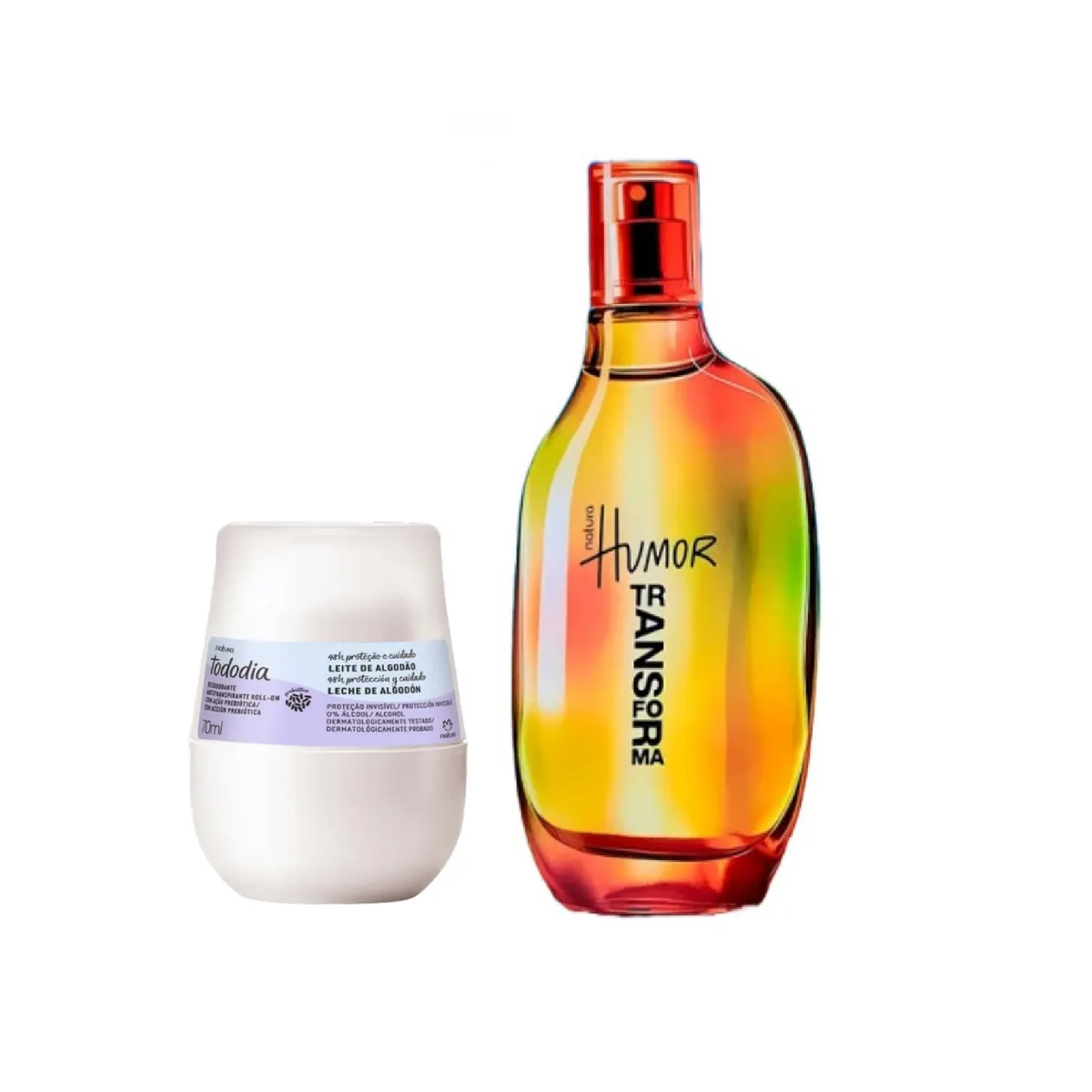 NATURA - Humor transforma 75ml + desodorante roll algodon Natura