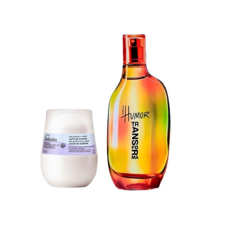 NATURA - Humor transforma 75ml + desodorante roll algodon Natura