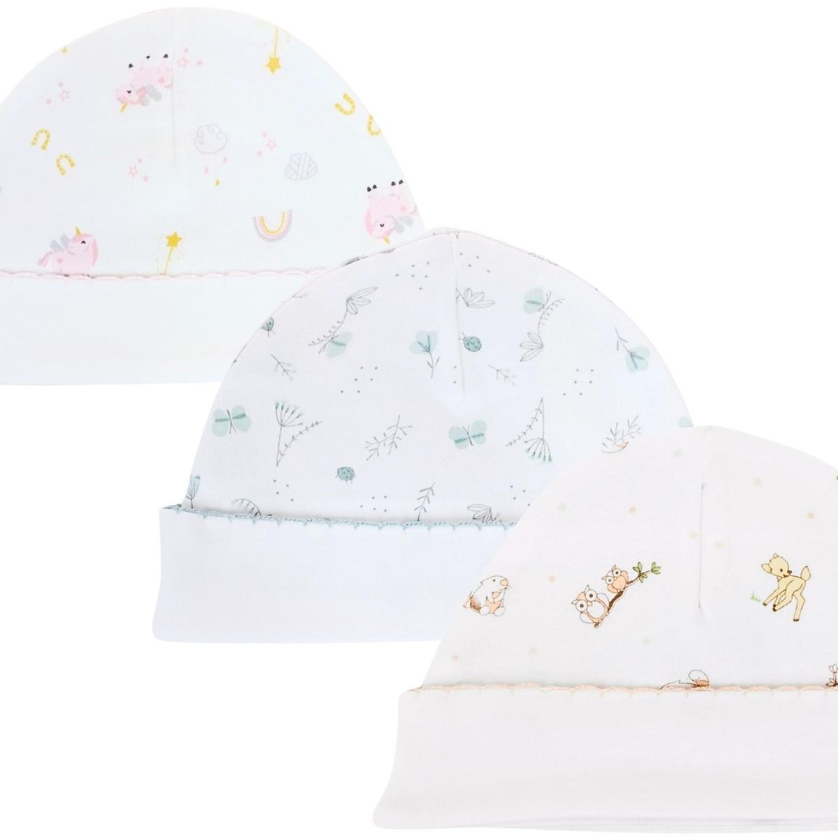 BABY MERINOS - Pack 3 Gorros Bebé Niña C01