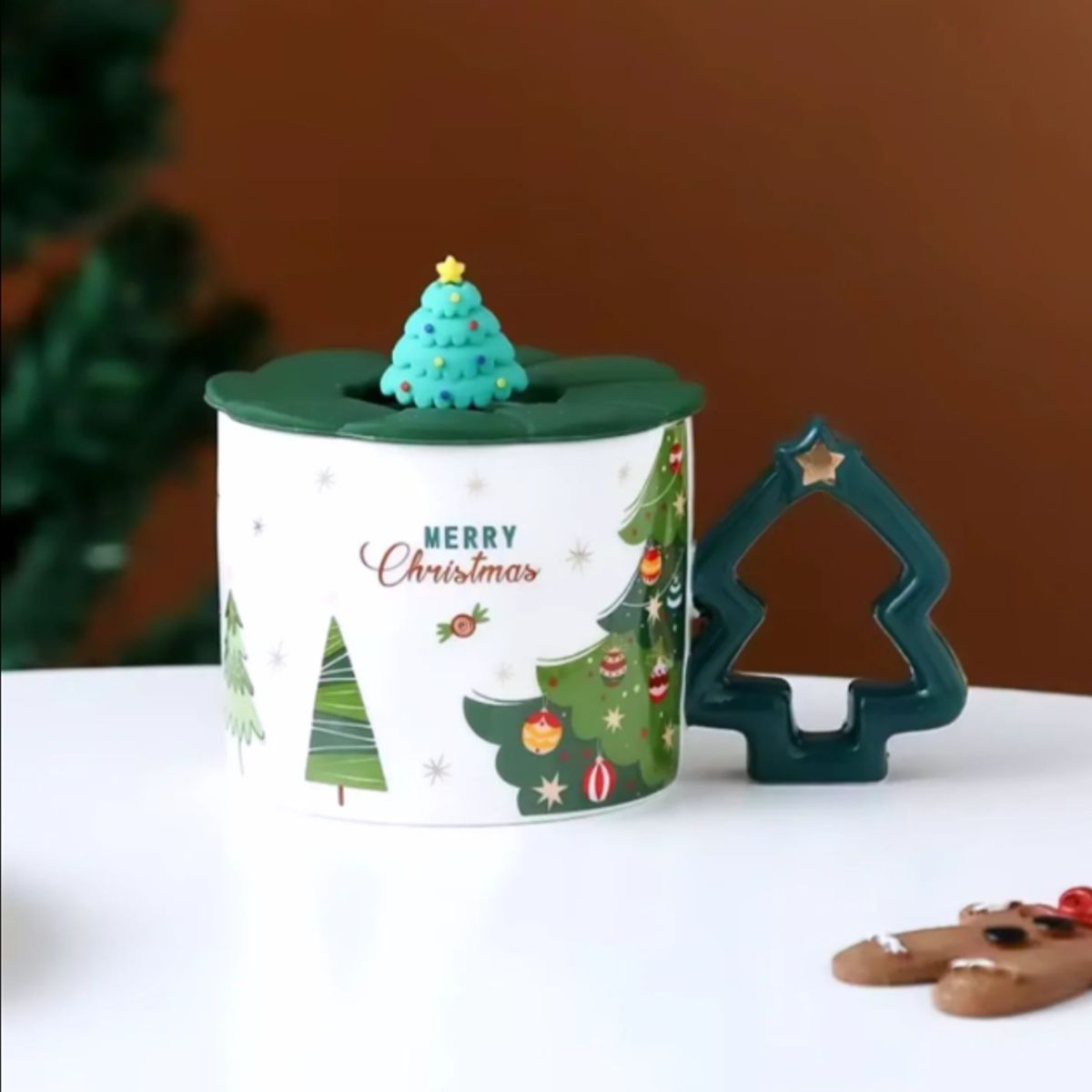 GENERICO - Taza Navideña con asa arbolito