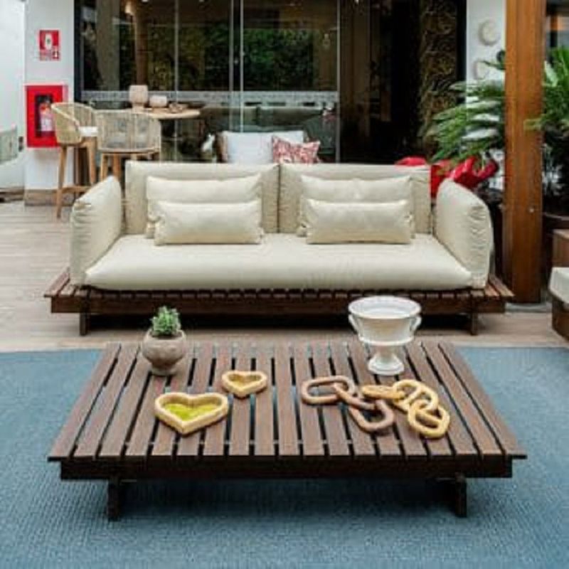 MOBILIARI - MP Mesita Centro Terraza  Jardín Atom - Marrón