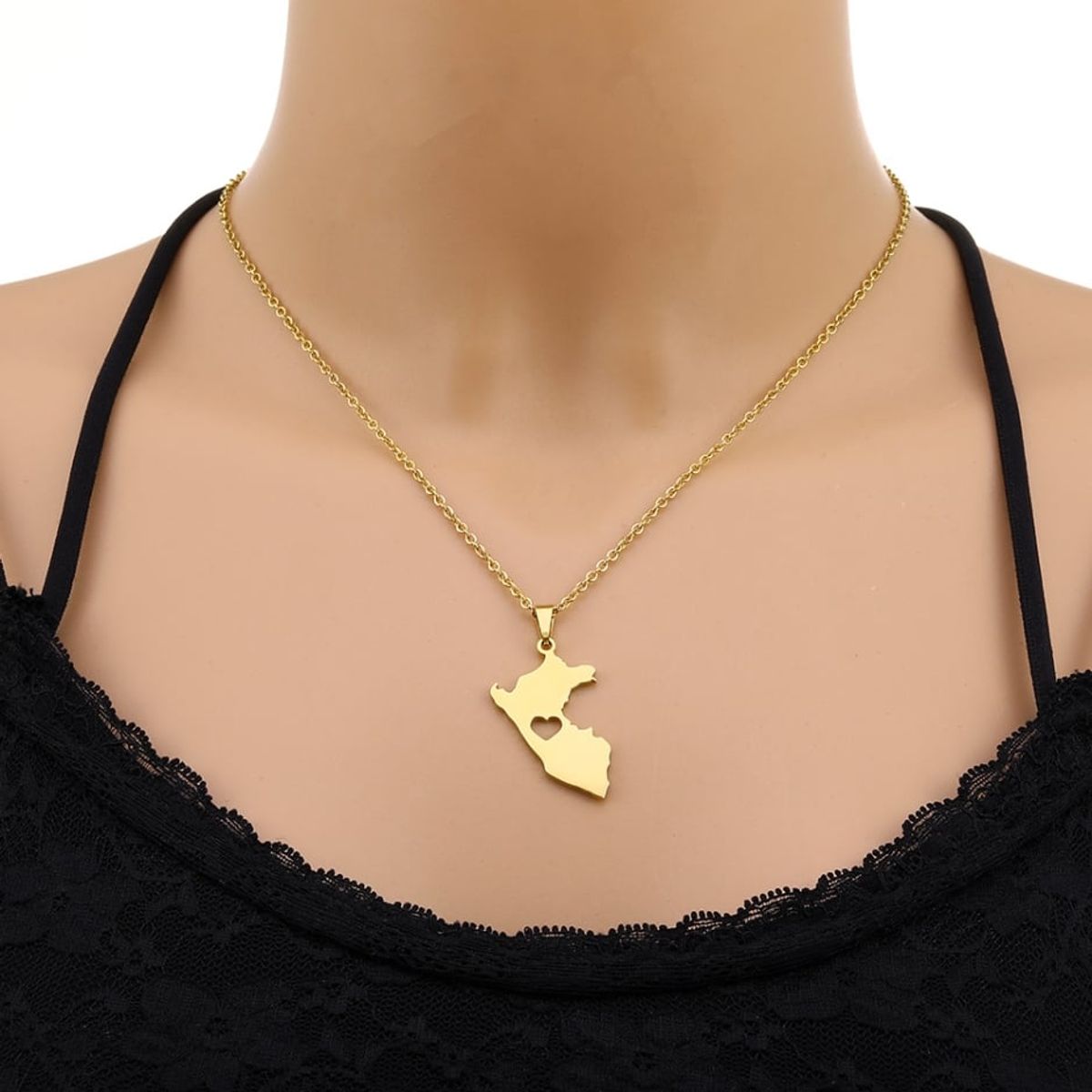 GENERICO - Collar Mapa Perú Unisex Peruano Regalo Mujer Hombre