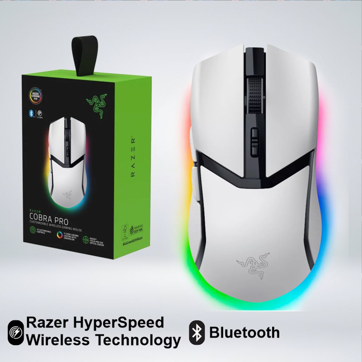 RAZER - MOUSE GAMER RAZER COBRA PRO RGB 30KDPI BLUETOOTH GEN-3