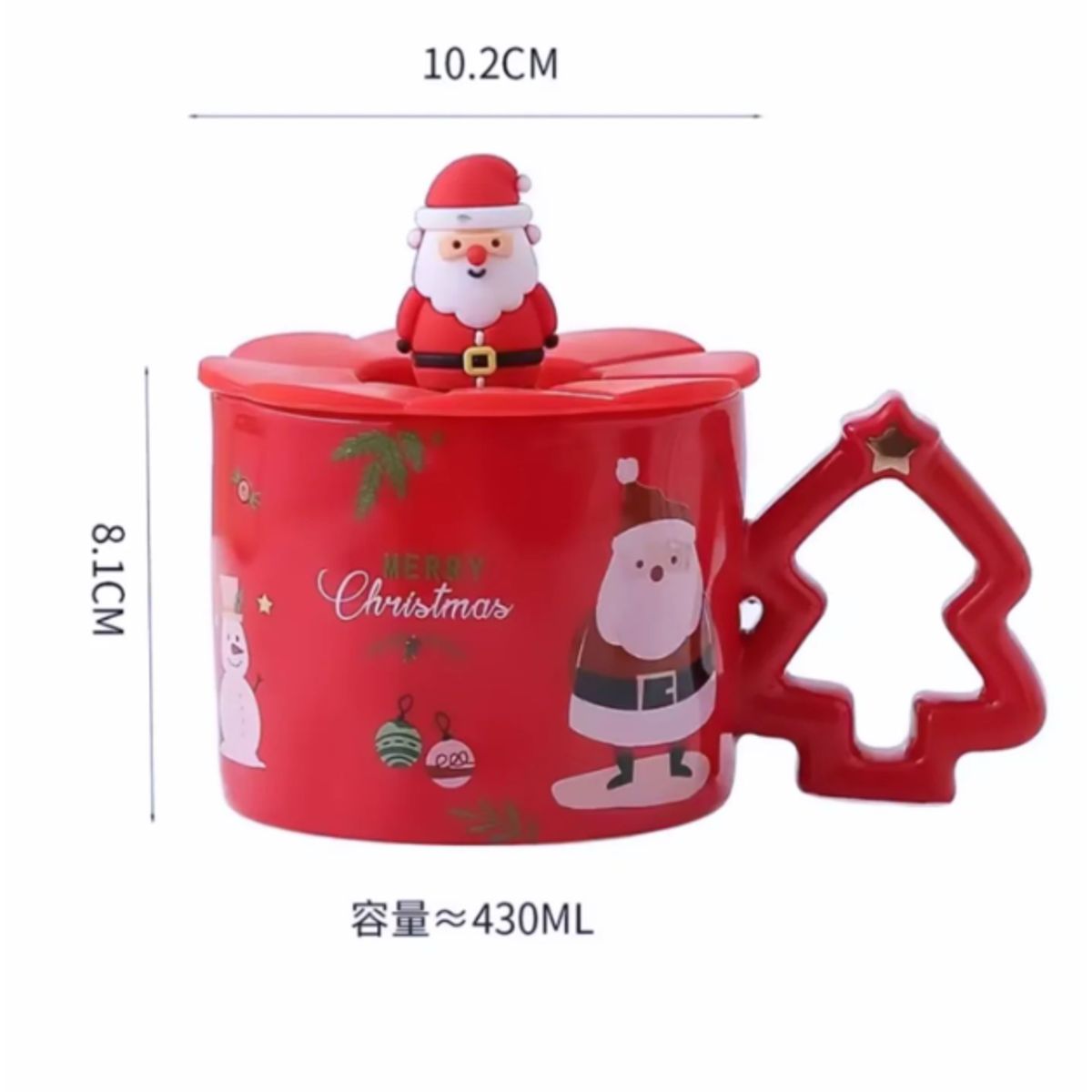 GENERICO - Taza Navideña con asa arbolito