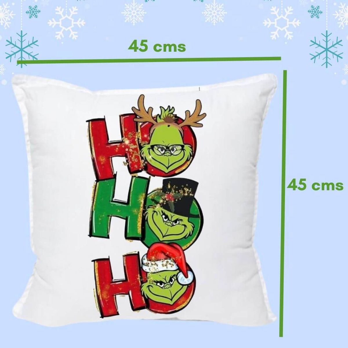 GENERICO - Cojin Navidad El Grinch II Cojin Navideño Importado - 45x45 cms
