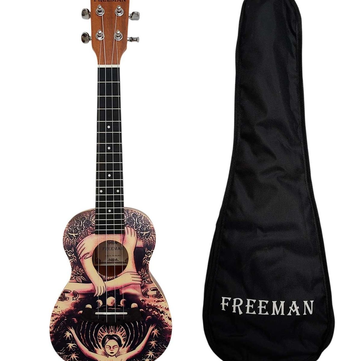 FREEMAN - Ukelele Freeman Concierto  con Diseño Fino Acabado + Funda