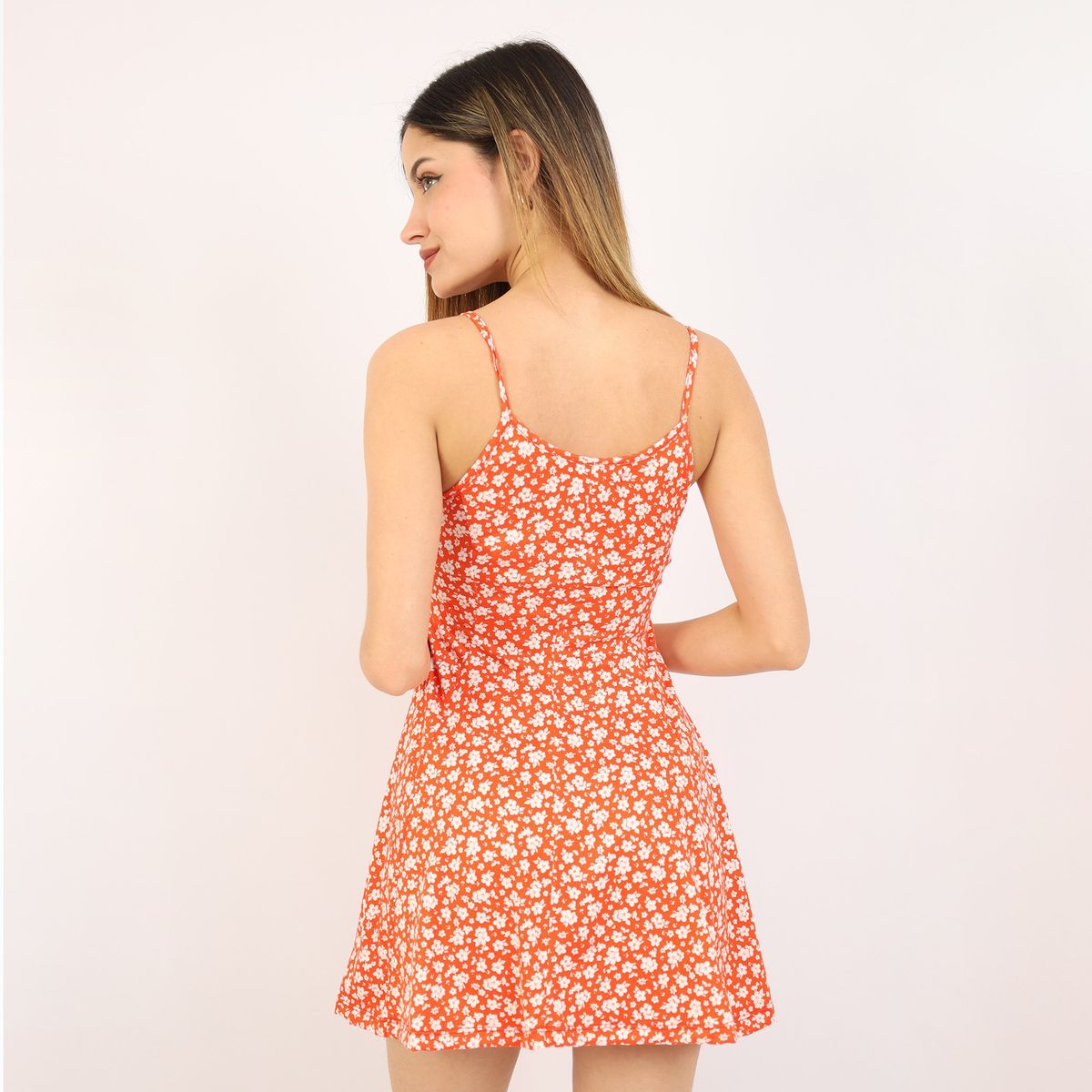 GENERICO - vestido floreado corto casual mujer