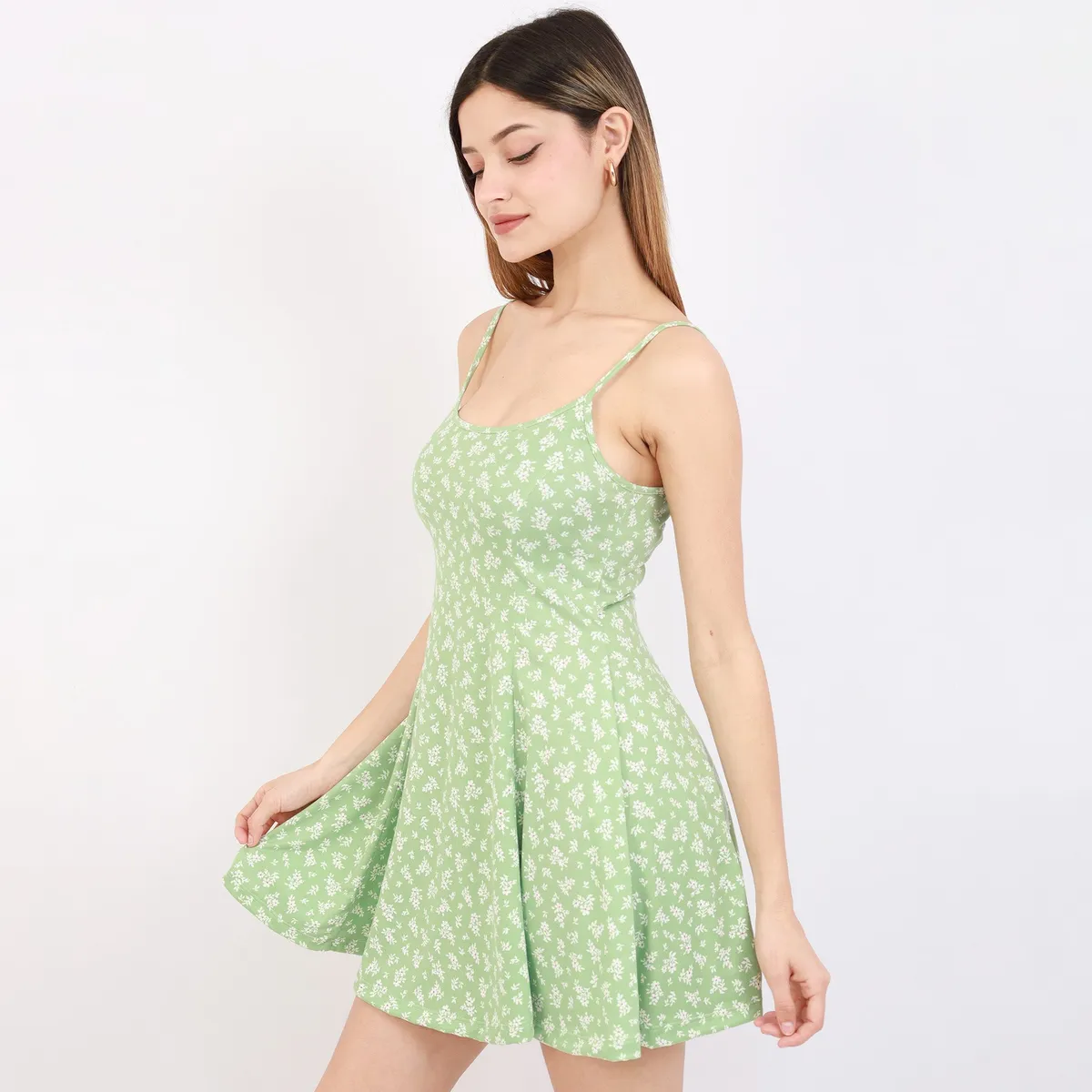 GENERICO - vestido floreado corto casual mujer