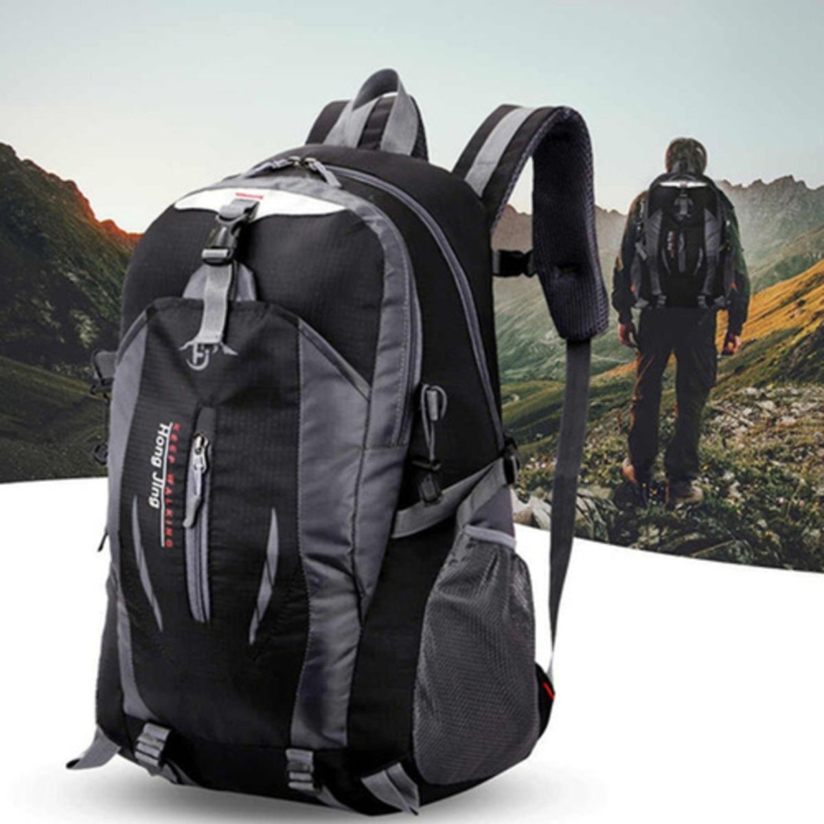 GENERICO - Mochila Maleta Deportiva 40 Litros Sport Viaje Laptop Negro