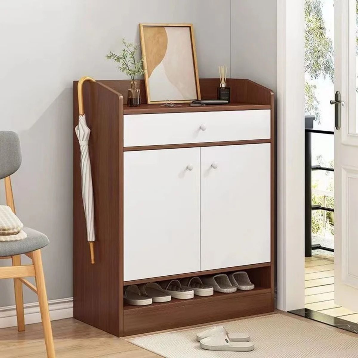 TU MESITA - Estante Zapatero Marrón Grané 90cm TU MESITA