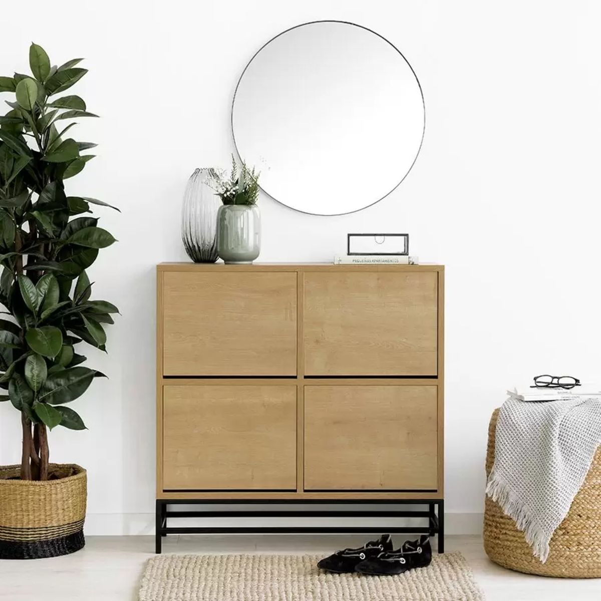 TU MESITA - Estante Zapatero Marrón Dalma 101cm TU MESITA