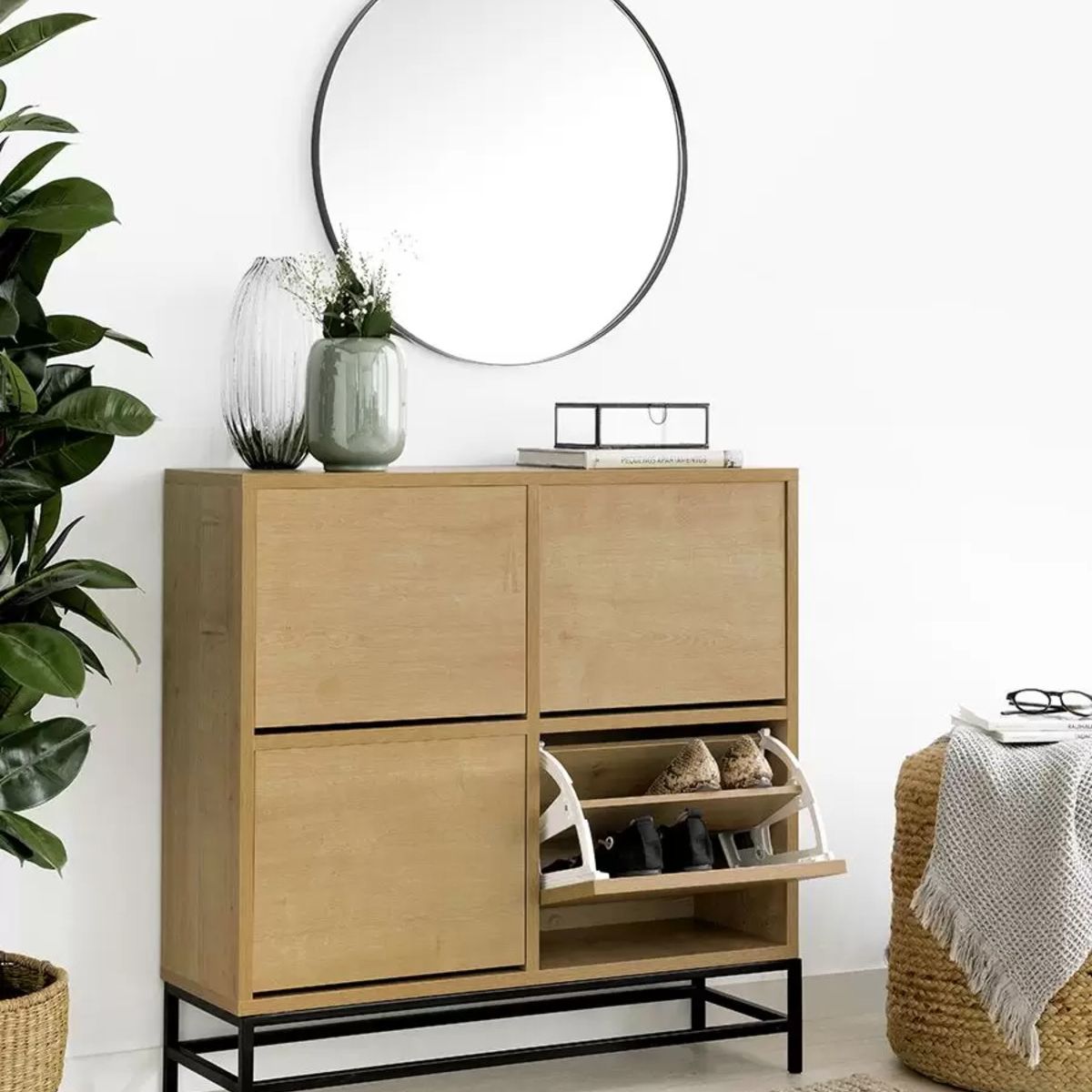 TU MESITA - Estante Zapatero Marrón Dalma 101cm TU MESITA