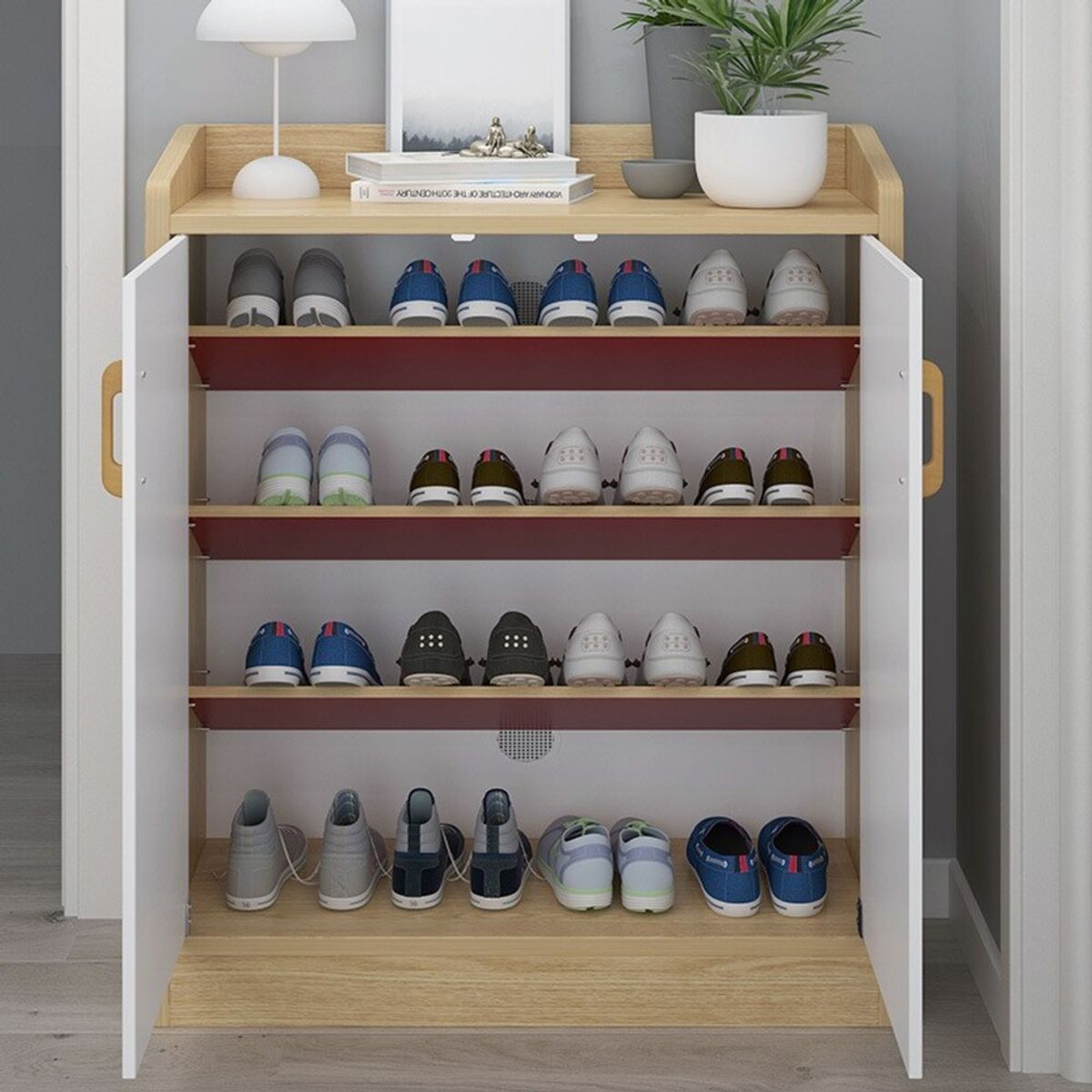 TU MESITA - Zapatera Marrón Afgano 90cm TU MESITA