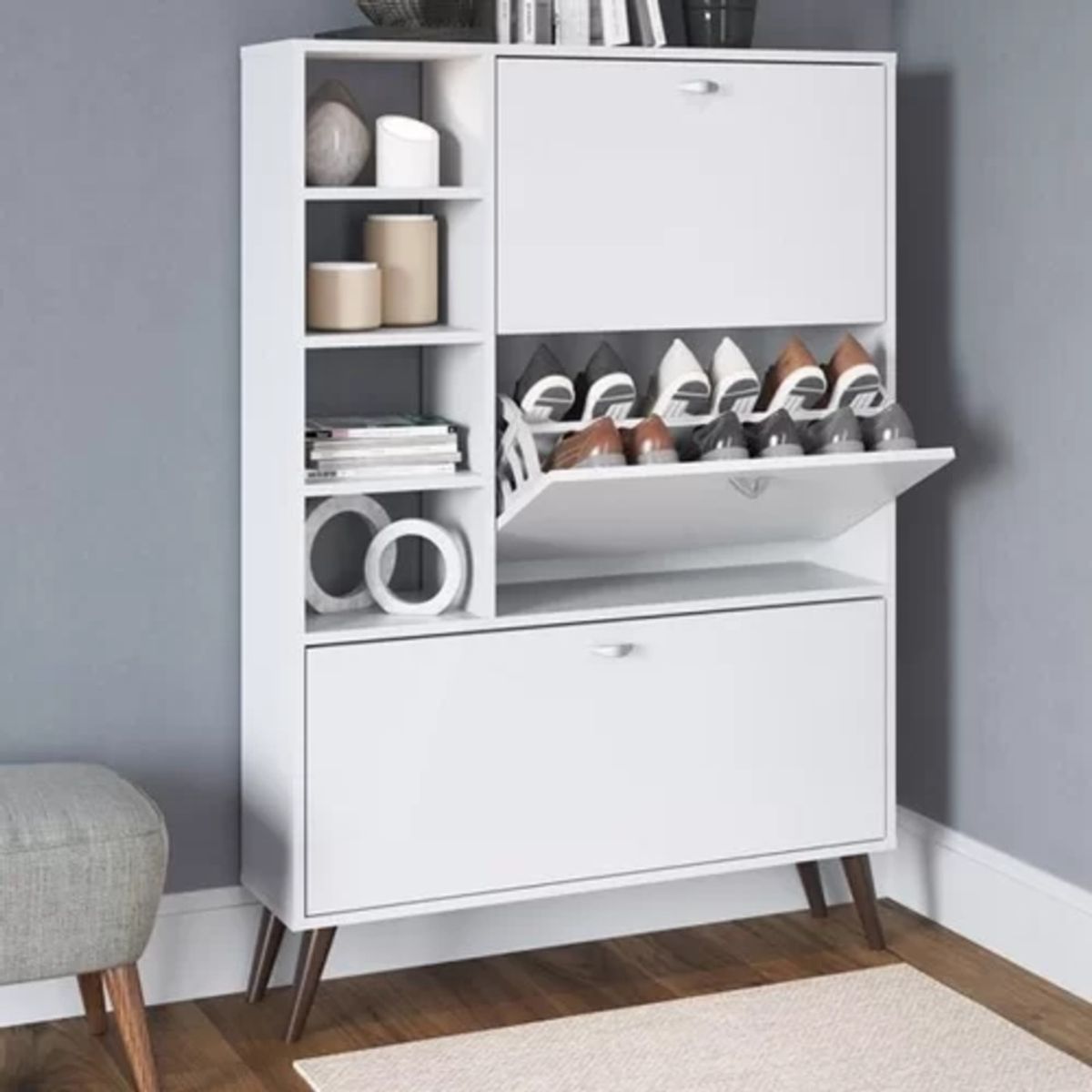 TU MESITA - Zapatera Moderna Adel Blanco 90cm TU MESITA