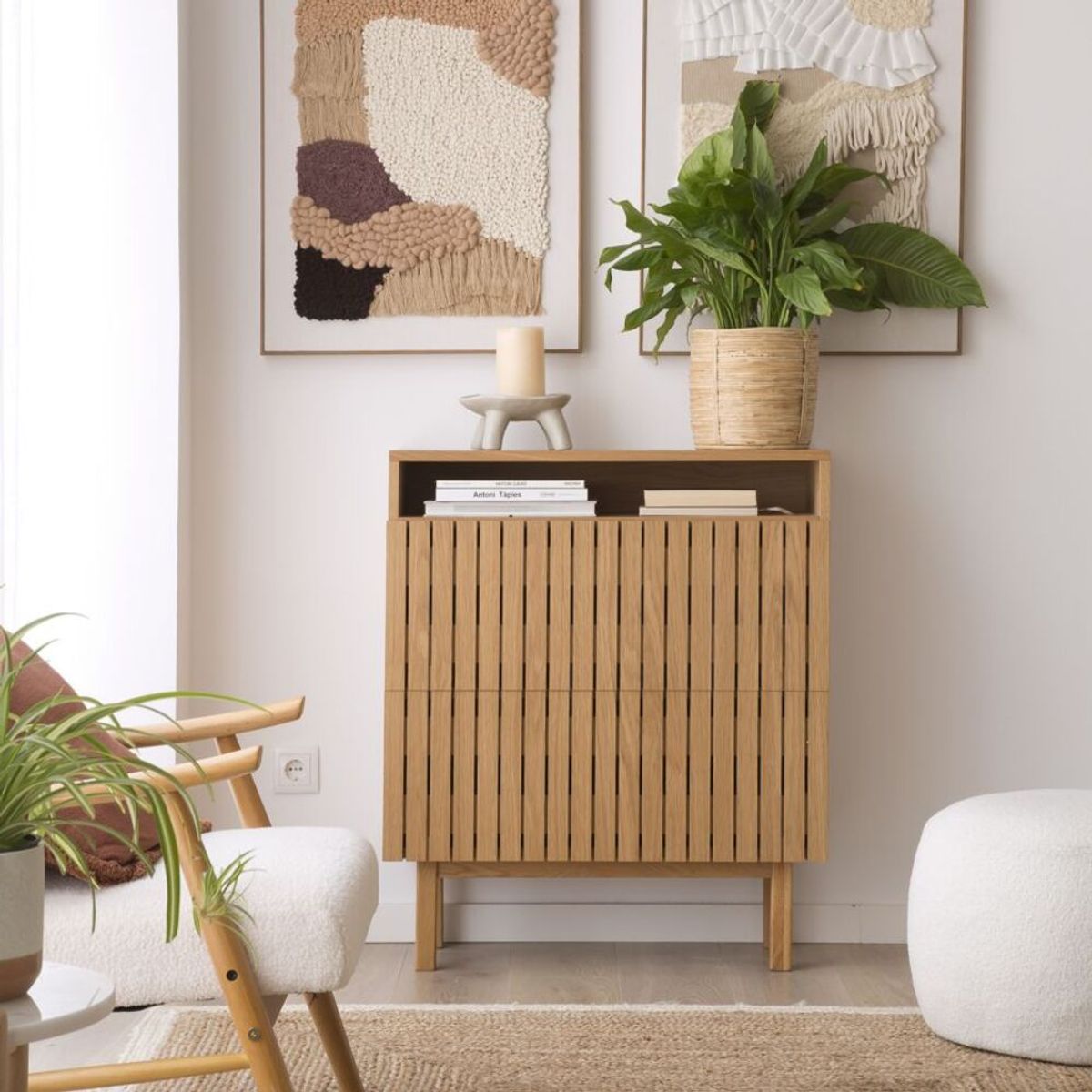 TU MESITA - Zapatera Moderna Akira color Marrón 2 puertas TU MESITA