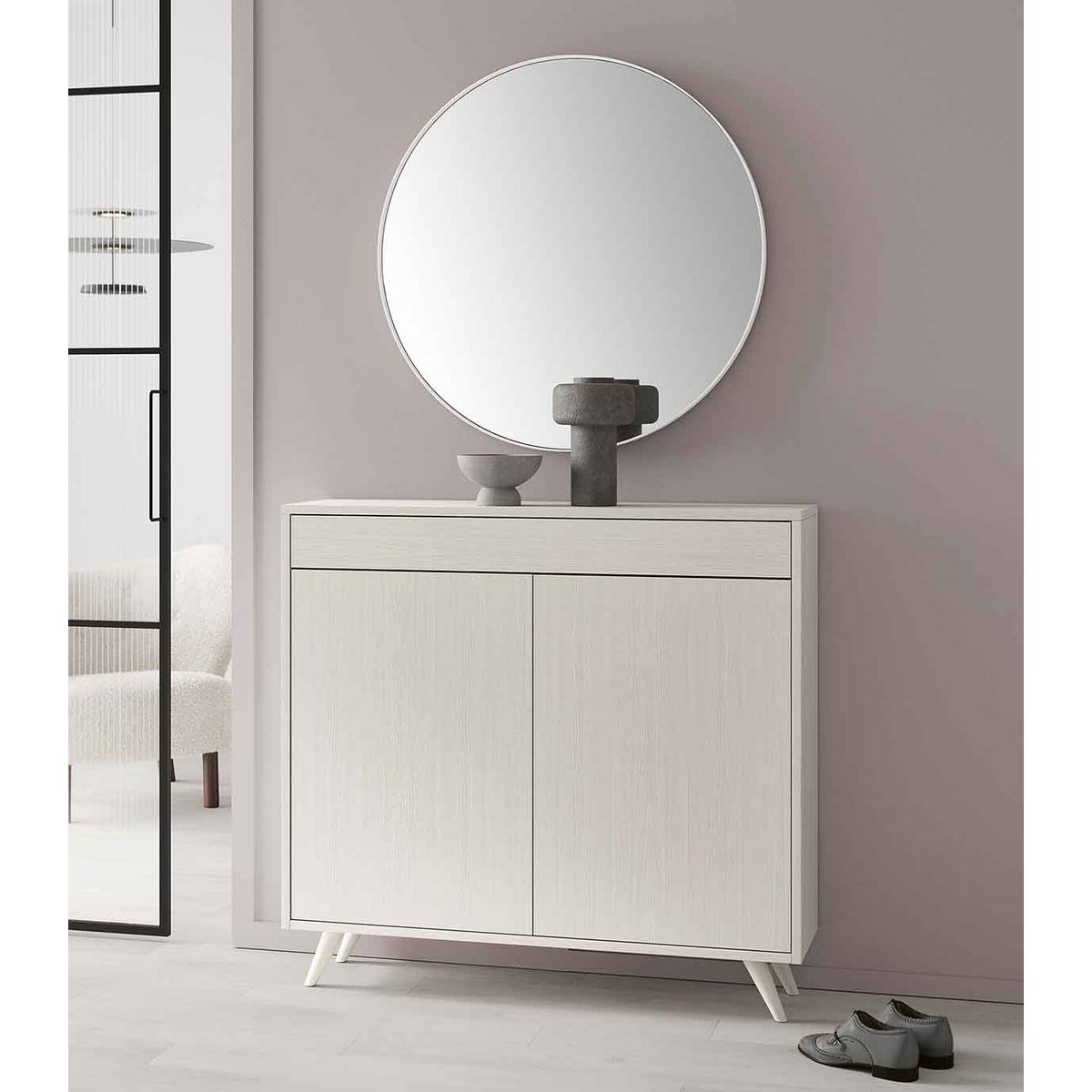 TU MESITA - Zapatera Moderna Angela color Blanco TU MESITA