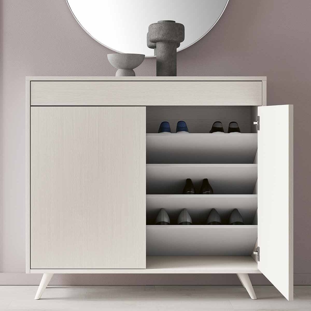 TU MESITA - Zapatera Moderna Angela color Blanco TU MESITA