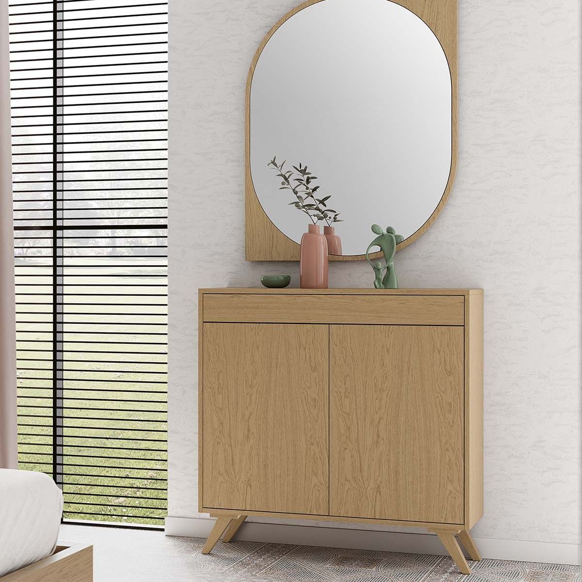 TU MESITA - Zapatera Moderna Angela color Roble Natural TU MESITA